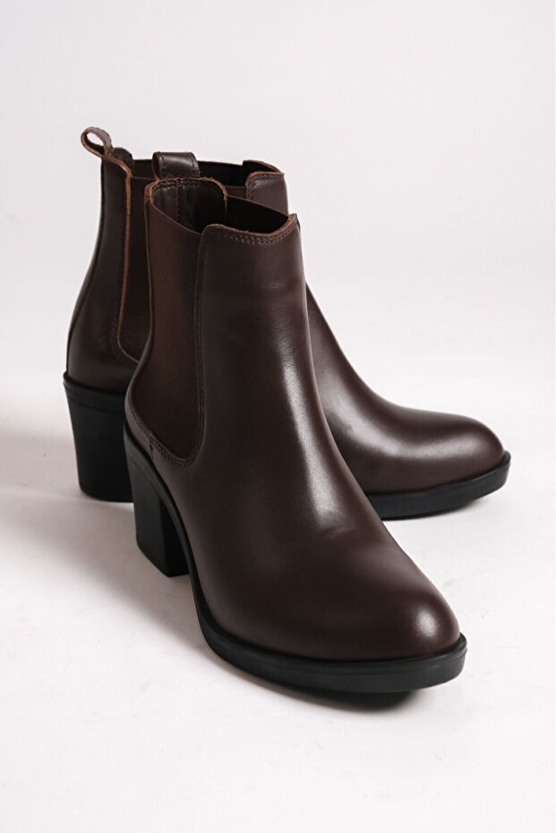 HAKİKİ DERİ KADIN LASTİKLİ BOT - 3