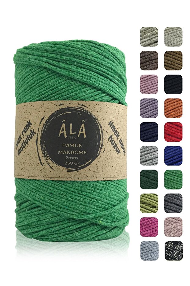 Koton Cotton Macrame Cord 2mm Cotton Chain Macrame Bag Cord Supla Cord Cotton Cord 250 Grams