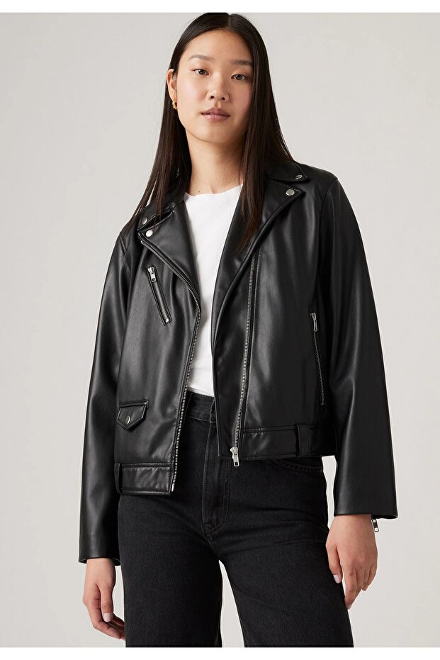 Women's Kendal Moto Biker Leather Jacket - A9373-0000