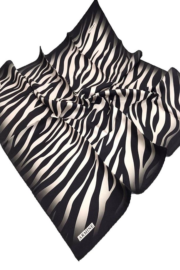 Ipek Eşarp - Nostalji Serisi Zebra Desen -8274 01- Tivil - 1