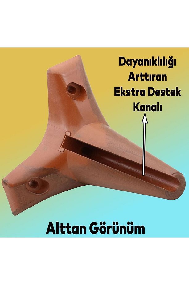 Aspen Lüks Mobilya Kanepe Koltuk Tv Ünitesi Baza Yükseltici Ayağı Ayakları 12 Cm Ahşap Desenli Ayak - 6