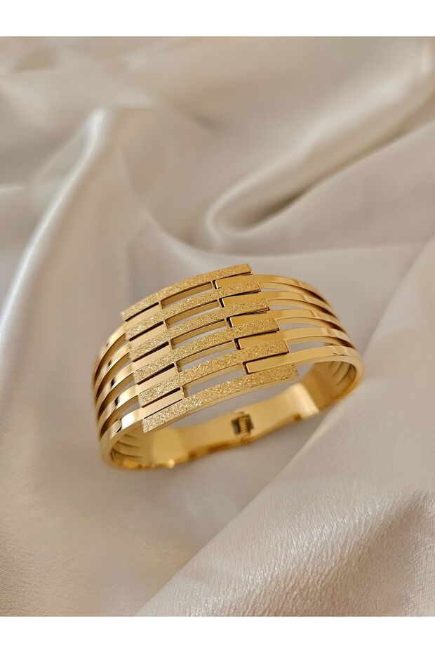 Blueidenizaccesories steel rib bracelet steel clamp bracelet silvery bracelet