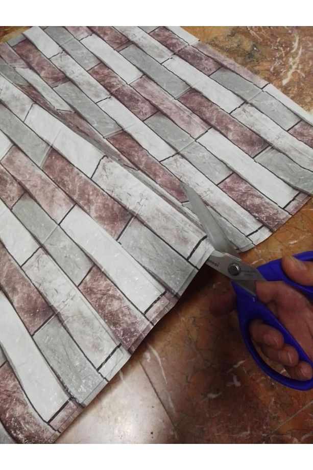 70x77cm 1 Adet Kendinden Yapışkanlı Dekoratif Ev Ofis Karavan Kaplama Duvar Paneli Kağıdı - 6