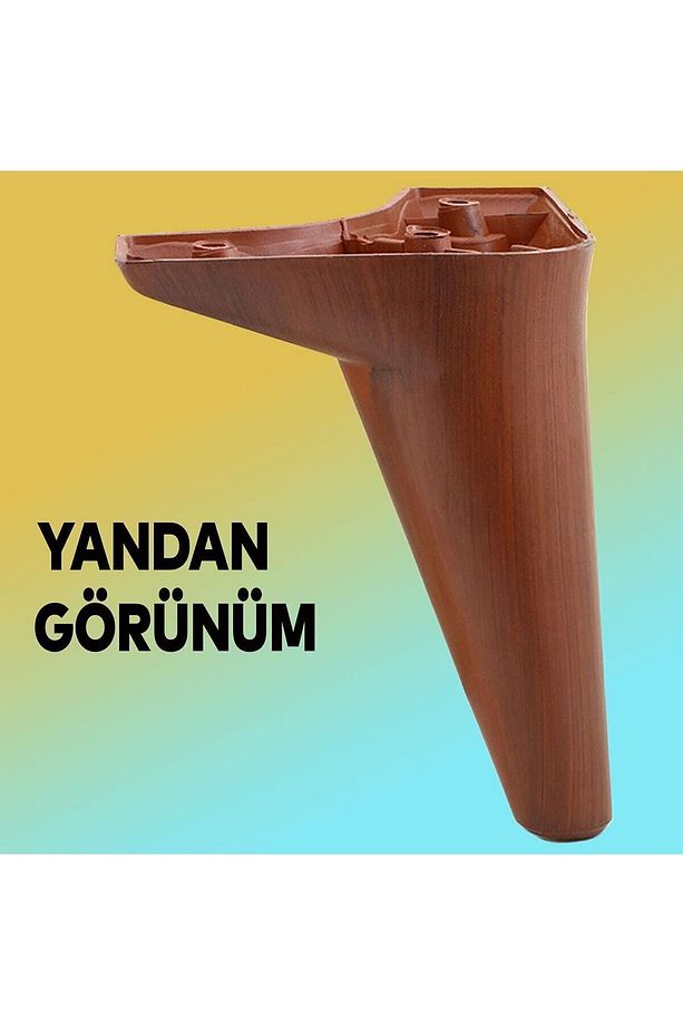 Aspen Lüks Mobilya Kanepe Koltuk Tv Ünitesi Baza Yükseltici Ayağı Ayakları 15 Cm Ahşap Desenli Ayak - 6