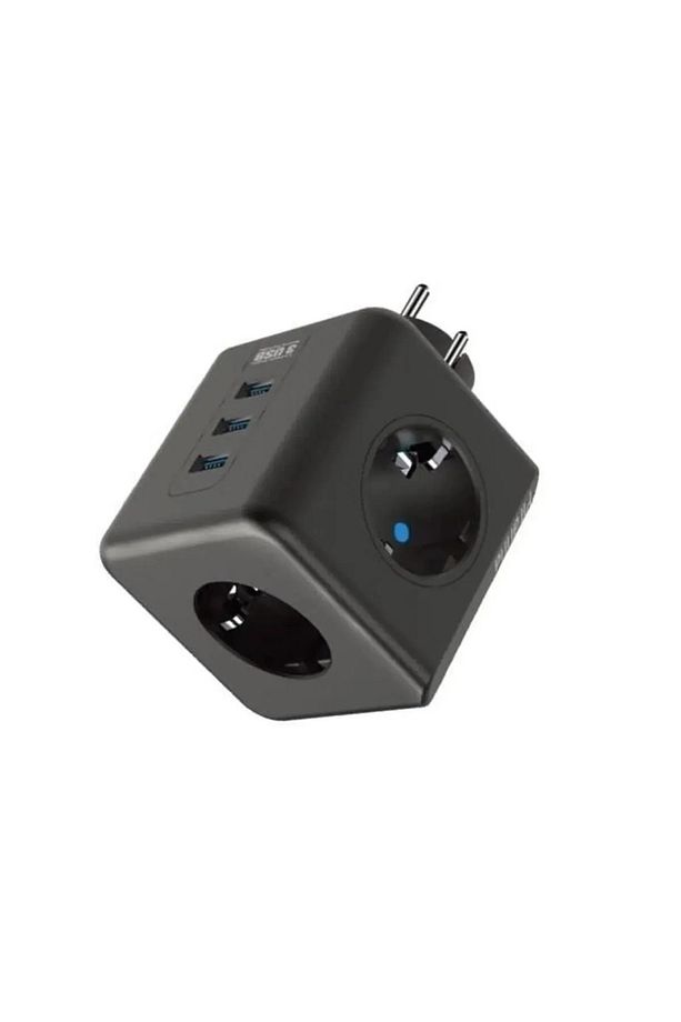 Termal Akım Korumalı Isıya Dayanıklı 3'lü Duvar Tipi Priz 2 x Usb 1 x Type C Çıkışlı - 2