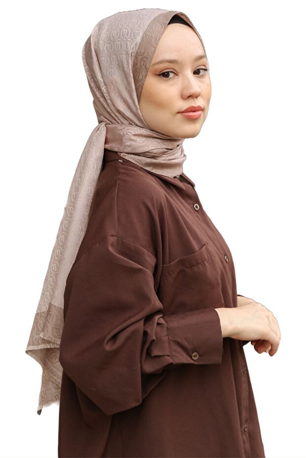 Monogram Şal - Karamel - 2