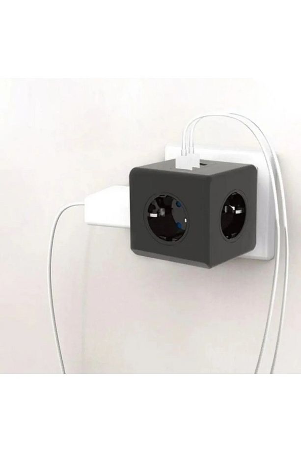 Termal Akım Korumalı Isıya Dayanıklı 3'lü Duvar Tipi Priz 2 x Usb 1 x Type C Çıkışlı - 1