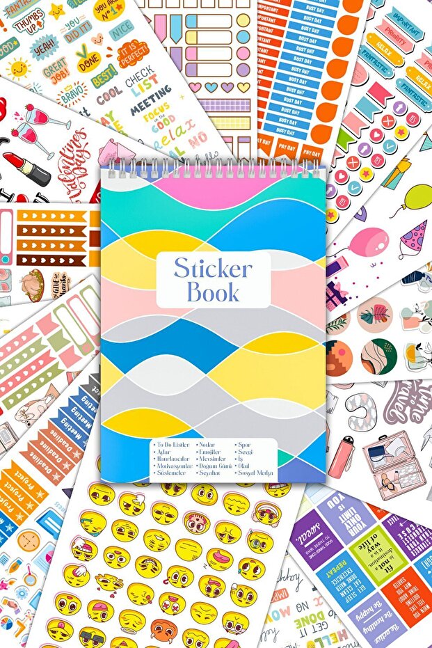 Sticker Book 900 Pieces My Diy - Planner, Agenda, Daily, Planner, Bullet Journal, Scrapbook