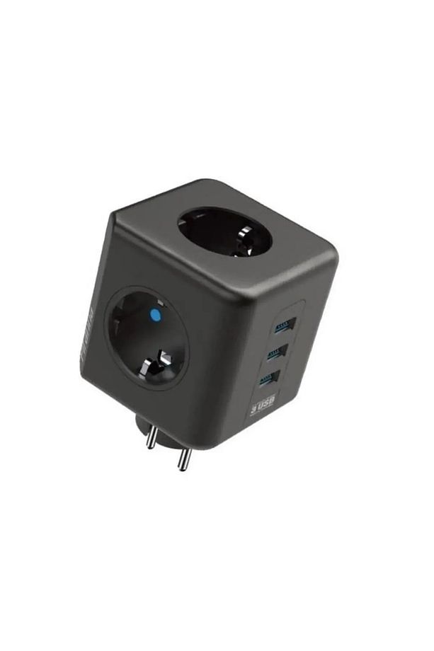 Termal Akım Korumalı Isıya Dayanıklı 3'lü Duvar Tipi Priz 2 x Usb 1 x Type C Çıkışlı - 3