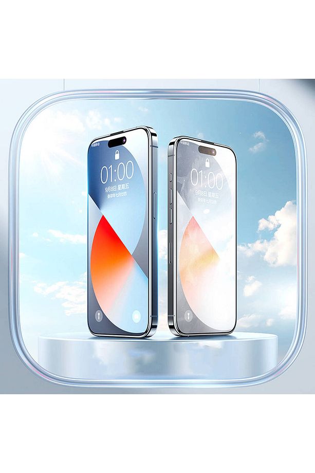 iPhone 16 Pro Max Uyumlu Wiwu GT-010 Anti-Reflective Ultra İnce Temperli Cam Ekran Koruyucu Siyah - 3