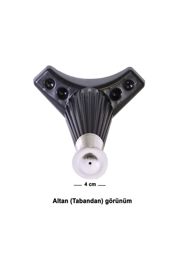 Wetra Line 17 Cm (SİYAH KROM) Mobilya Koltuk Kanepe Yükseltici Yükseltme Ayağı Ayakları - 7