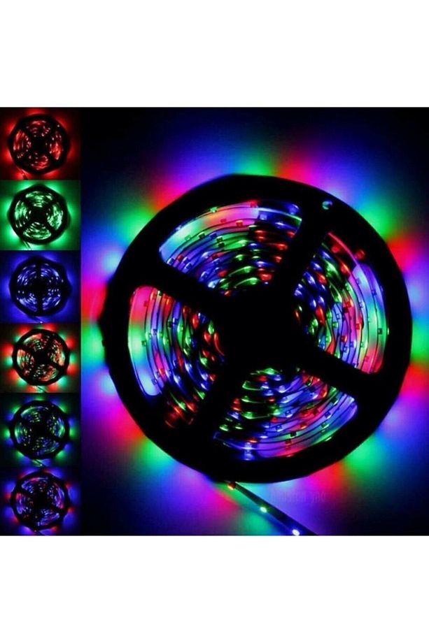 Şerit Led Rgb 24 Tuşlu Kumandalı 5050 Smd 5 Metre 3 Çip Tam Set - 5