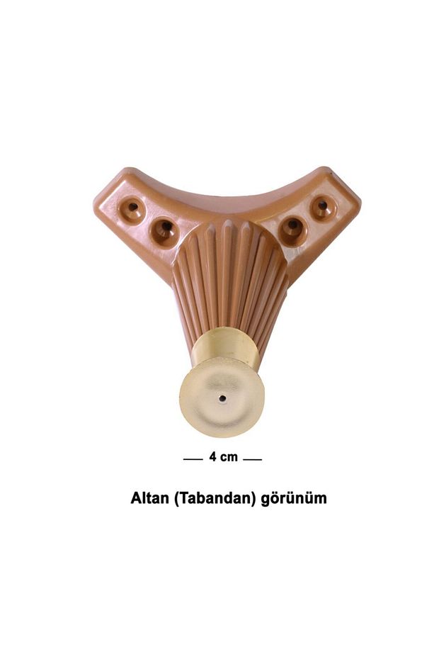 Wetra Line 17 Cm (KAHVE GOLD) Mobilya Koltuk Kanepe Yükseltici Yükseltme Ayağı Ayakları - 7