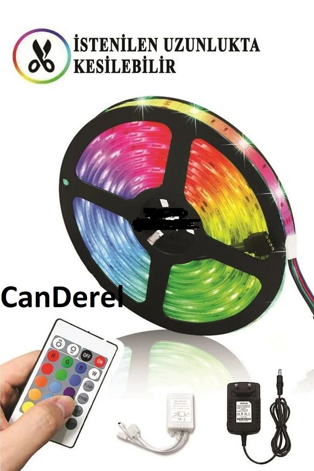 Smart Led 10 Metre Sese Duyarlı Kumandalı Bluetooth Ile Telefona Bağlanabilir Yeni Nesil Şerit Led - 5