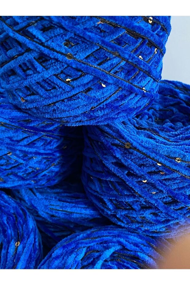 Kadife Pullu:saks Lacivert Polyester Pullu Toplam 800gr - 2