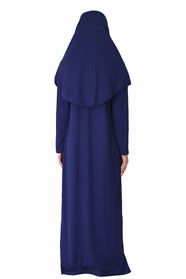 Light Navy Blue Zippered Prayer Dress