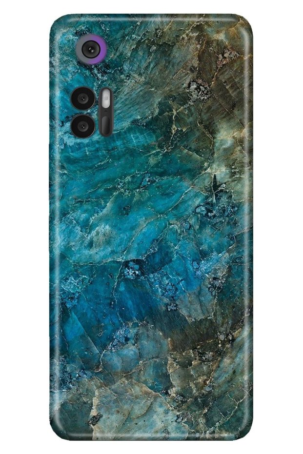 30 - 30 Plus Case Silicone Moderna Illustrated Patterned Blue Marble