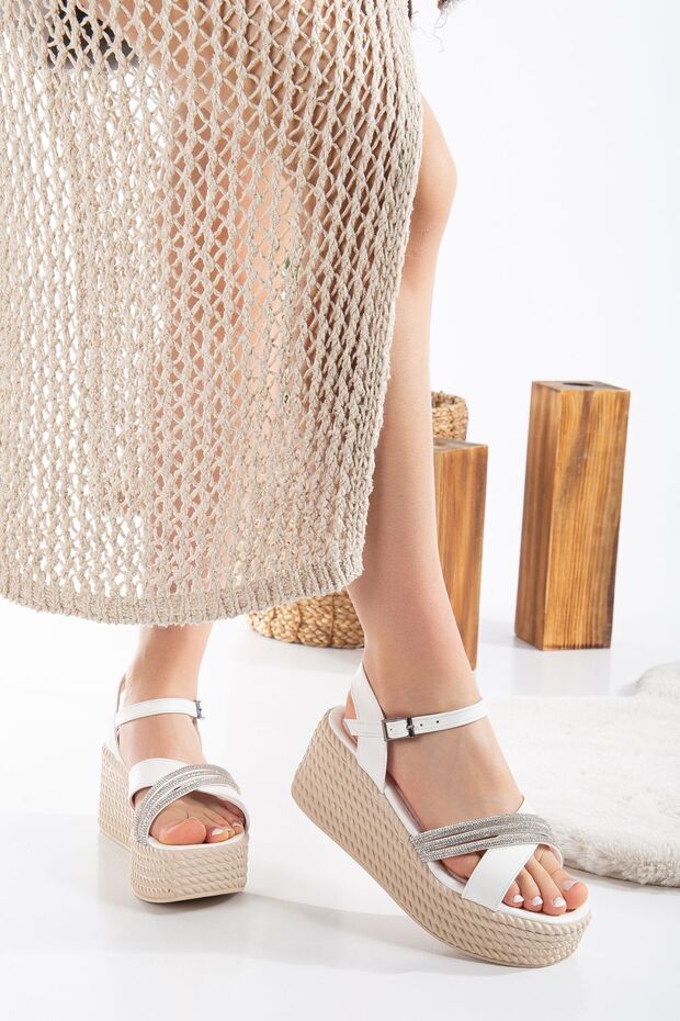 White Women's High Heel Sandals Comfortable and Stylish