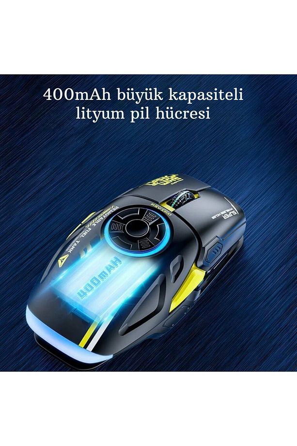 Mekanik Klavye Mouse Seti Kablolu Klavye 2.4G Mouse RGB Bilek Desteği Daktilo Klavye Retro - 6