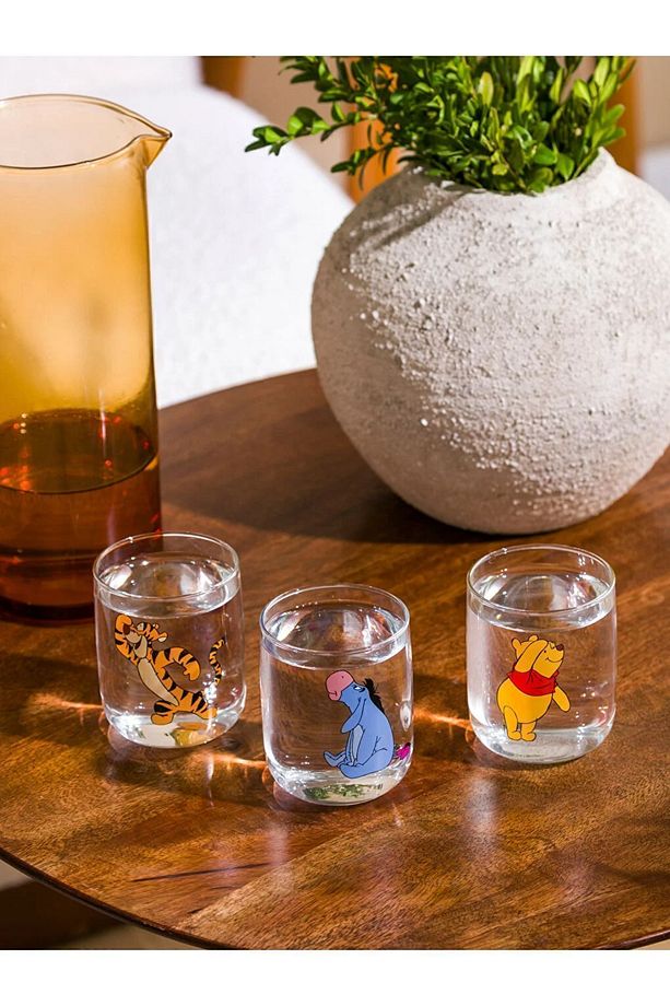 LCW HOME Winnie The Pooh Baskılı Cam Bardak 3'lü 280 Ml - 1