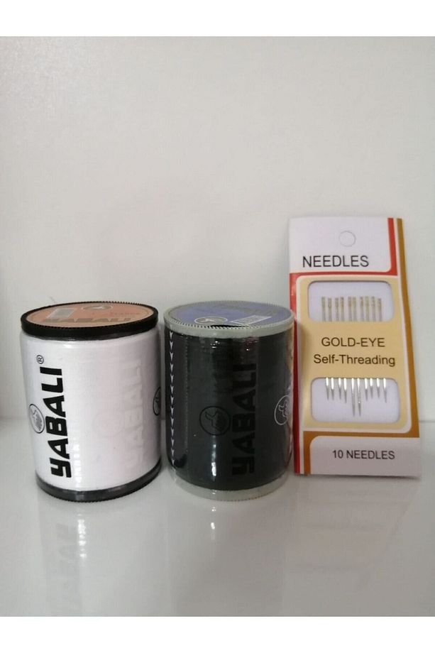 Yabalı Iplix 900 Mt. Dikiş Ipi Seti - Siyah Beyaz Dikiş Ipi Ve Dikiş Iğnese Seti - 1