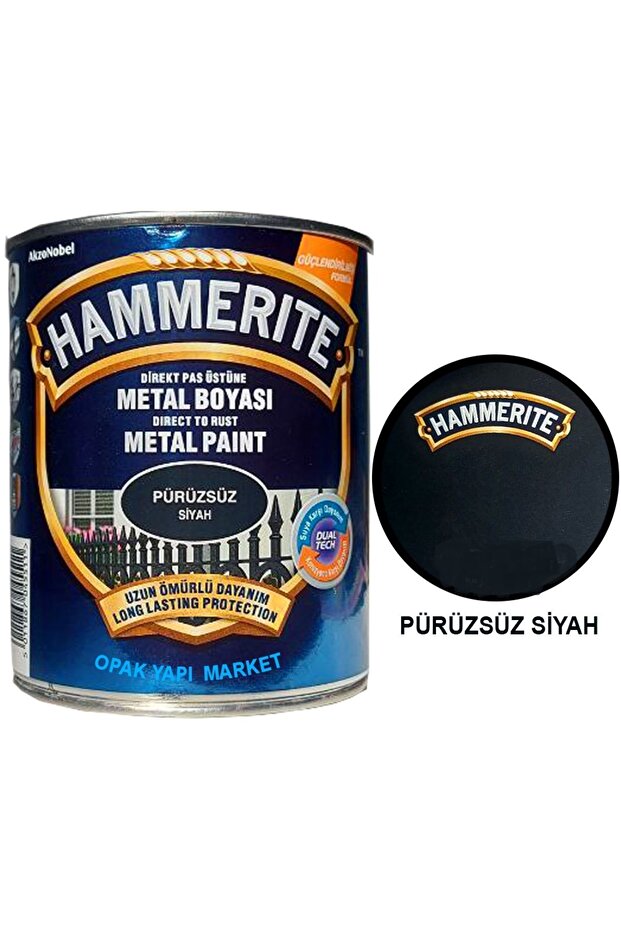 Hammerite Düz Siyah 2,5 lt - 1