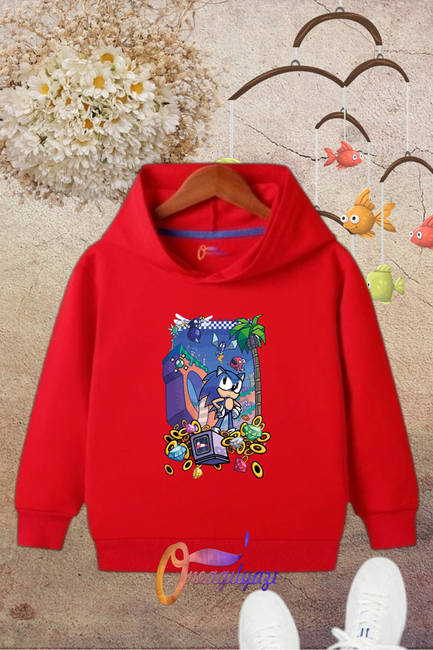 Children's Hooded Printed Sweatshirt