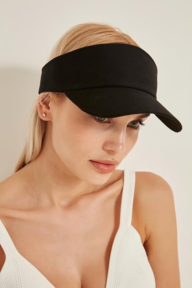 Unisex Visor Hat - Cap - Visor - Tennis Cap Black