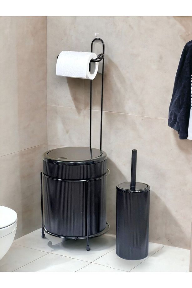 Çöp Kovalı Wc Kağıtlık Ve Tuvalet Fırça Seti - 2