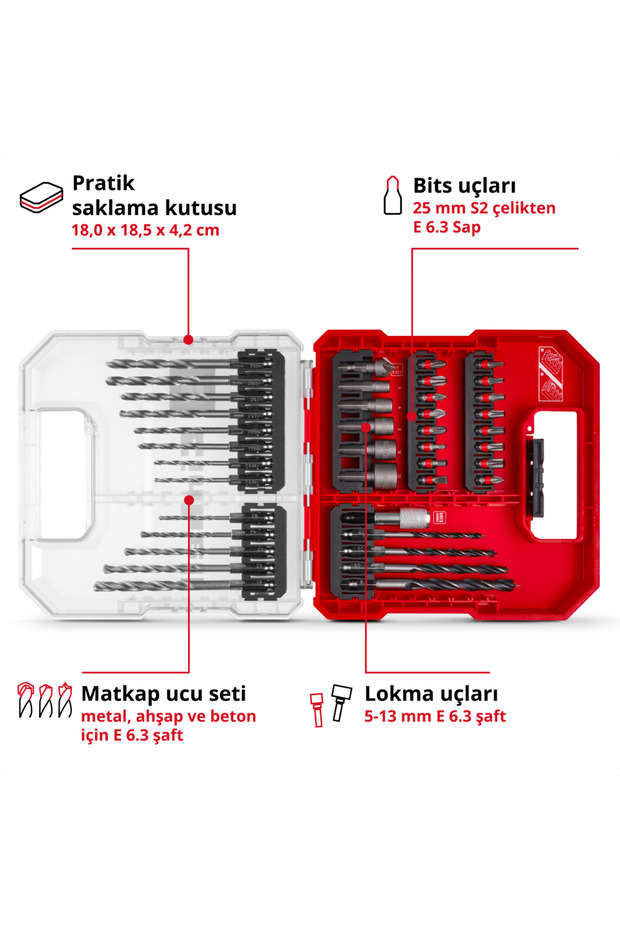 L-CASE 40 parçalı uç ve matkap seti - 3
