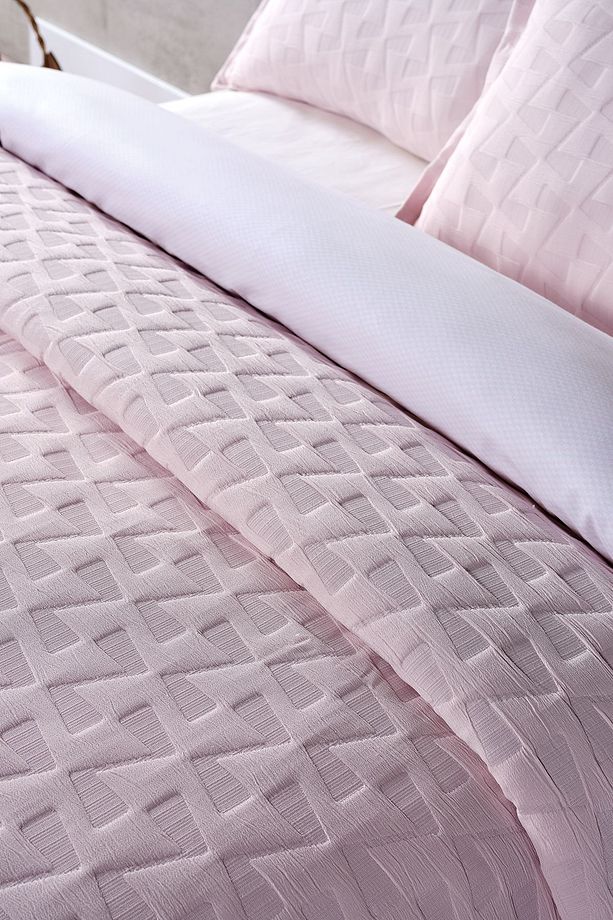 Arya Tek King Size Yatak Örtüsü - Pudra - 2