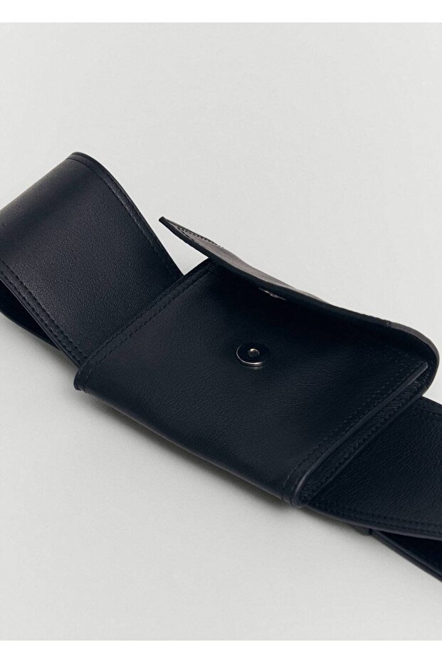 Kemerli Deri Bel Çantası - 6