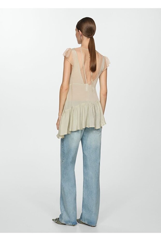 İşlemeli asimetrik bluz - 4