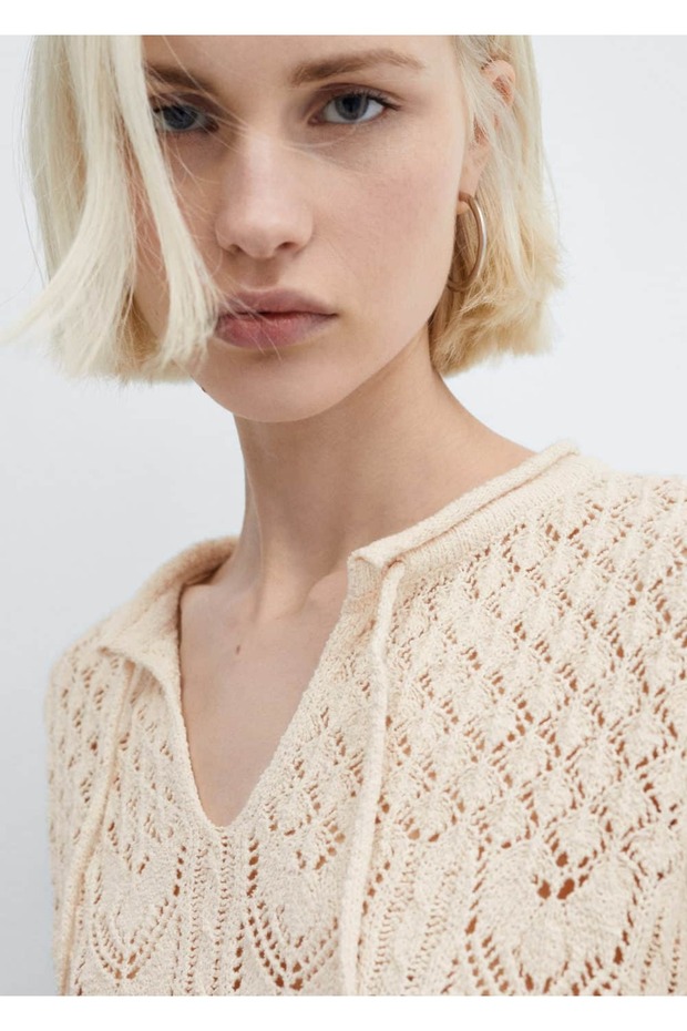 Häkelkleid mit Glockenärmeln - 5