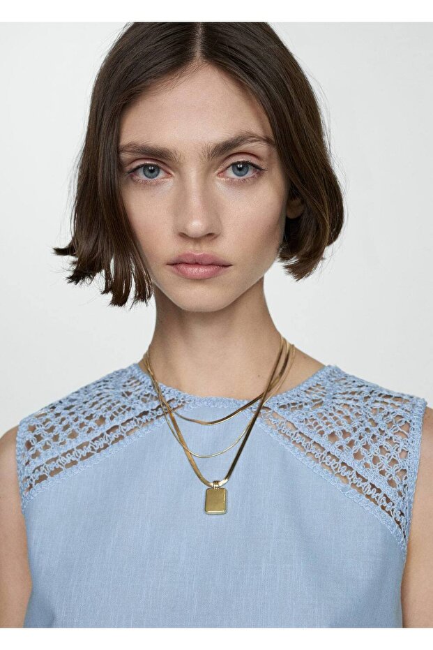 Bestickte Baumwollbluse - 5