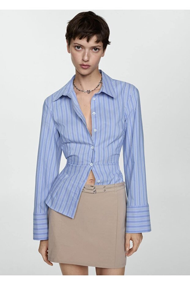 Çift Kemerli Mini Etek - 5