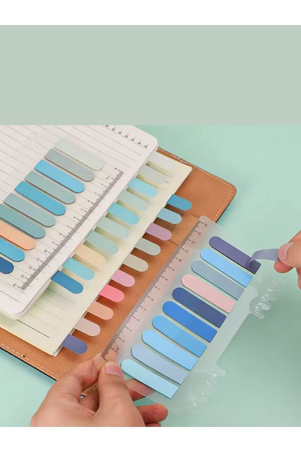 Şeffaf Renkli Postit Yapışkan Not Kağıdı Oval Post-it Gül Kokusu - 6