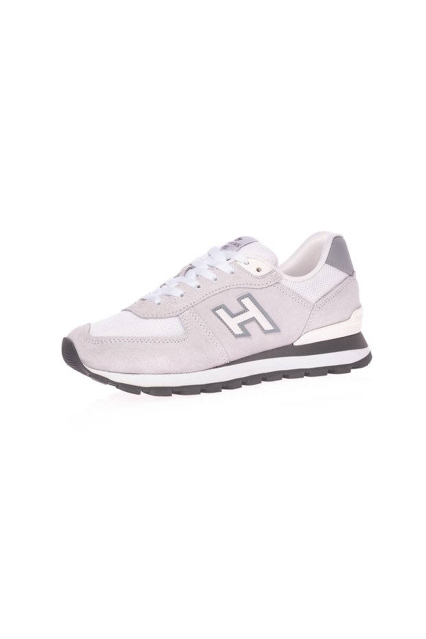 White Lace-up Women's Sports Shoes