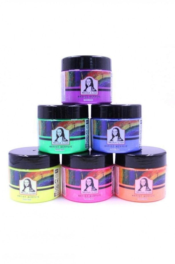Monalisa 6x125ml Artist Akrilik Boya Set - Neon Renkler - 1