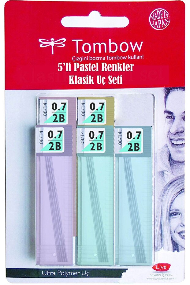 0,7mm 2b Pastel Renkler 5'li Tüp Uç (MİN) Seti - 1