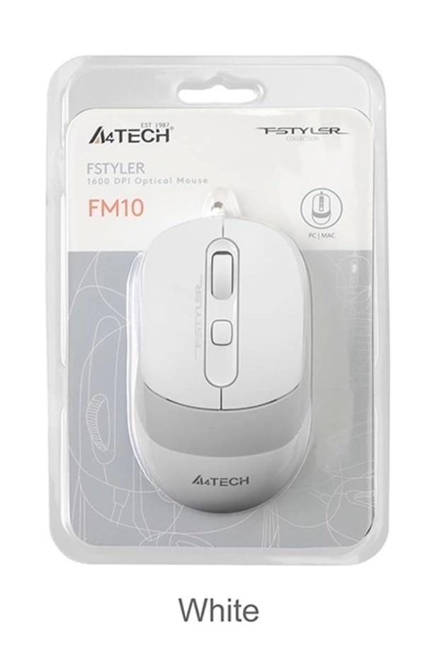 Usb Fstyler Beyaz Optik 1600 Dpi Kablolu Mouse - 1