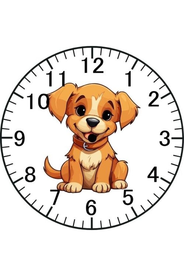 Köpek Model Duvar Saati - Köpekli Saat - 1
