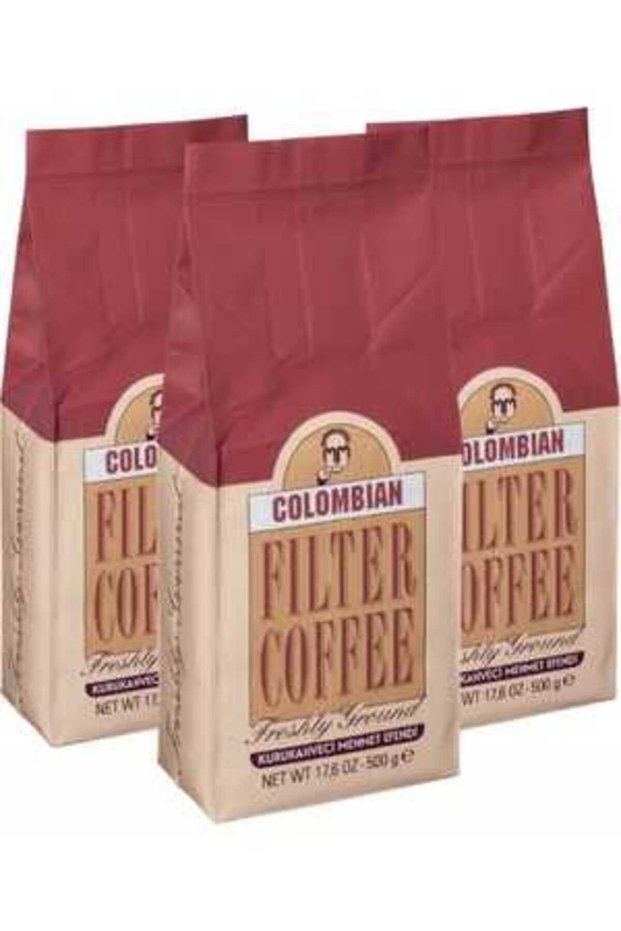 Set of 3 Mehmet Efendi Colombian Filter Coffee 500Gr Foil