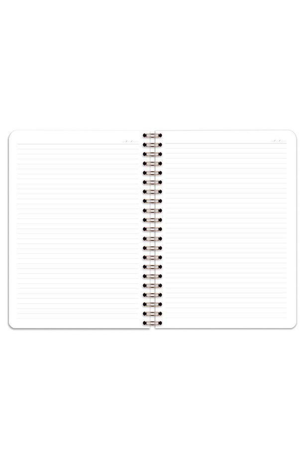 20x28 cm A4 Lastikli Spiralli Sert Kapak Not Defteri Çizgili Lacivert - 9