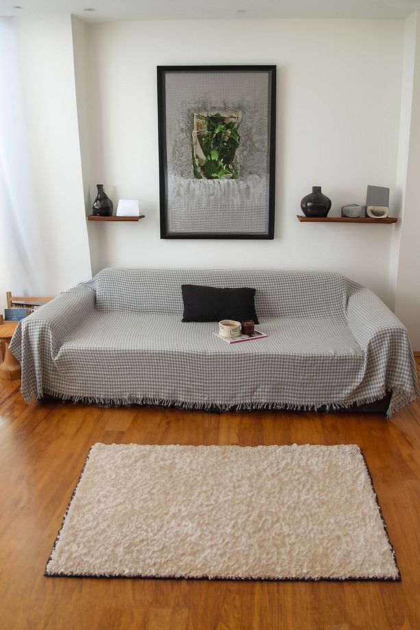 170x300 cm Kazayağı Desen Koltuk Örtüsü, Pamuk Koltuk Örtüsü, Lüks Koltuk Örtüsü - 1