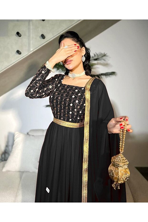 Indian Embroidered Evening Dress Aby 242682