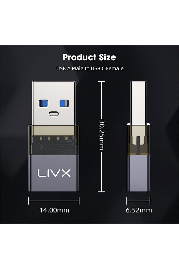 USB 3.2 to Type C Çevirici Dönüştürücü OTG 10Gbps 60W Hızlı Şarj ve Veri Aktarımı OTGDF Uyumlu - 5