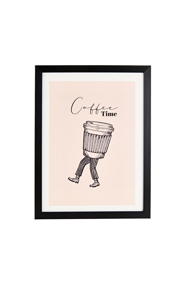 Deco Coffee Time Tablo - Bej - 30x40 cm - 1