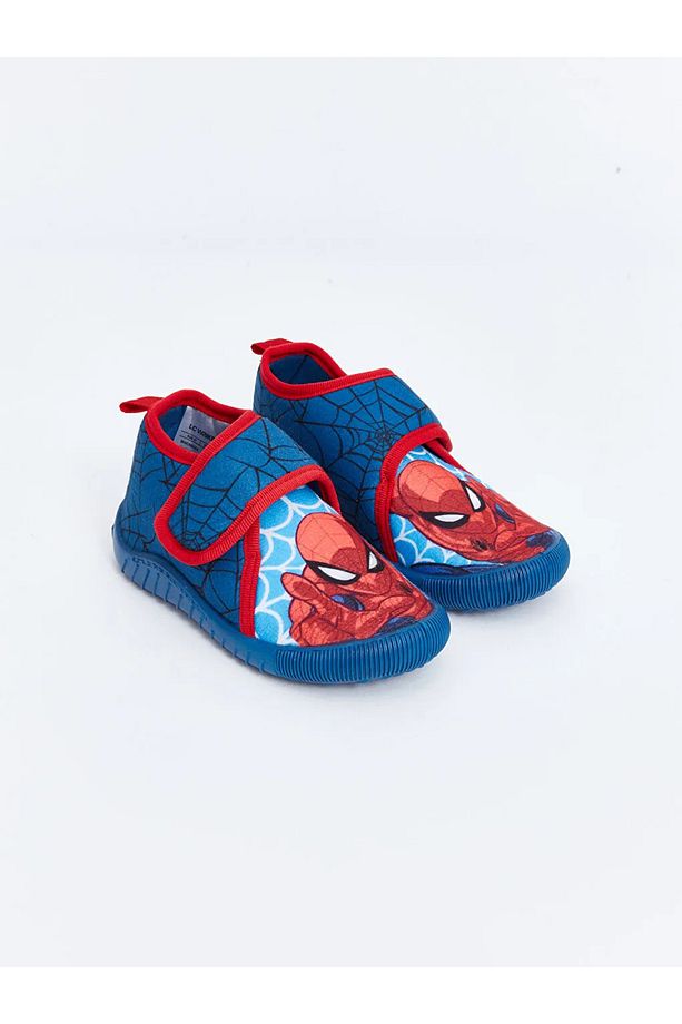 LCW Saks Mavi Spiderman Baskılı Erkek Çocuk Panduf - 1