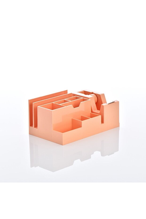 Desktop Organizer Pen Holder with Tape Pastel Orange 9.5x20.5x12.5cm Klm301ptu